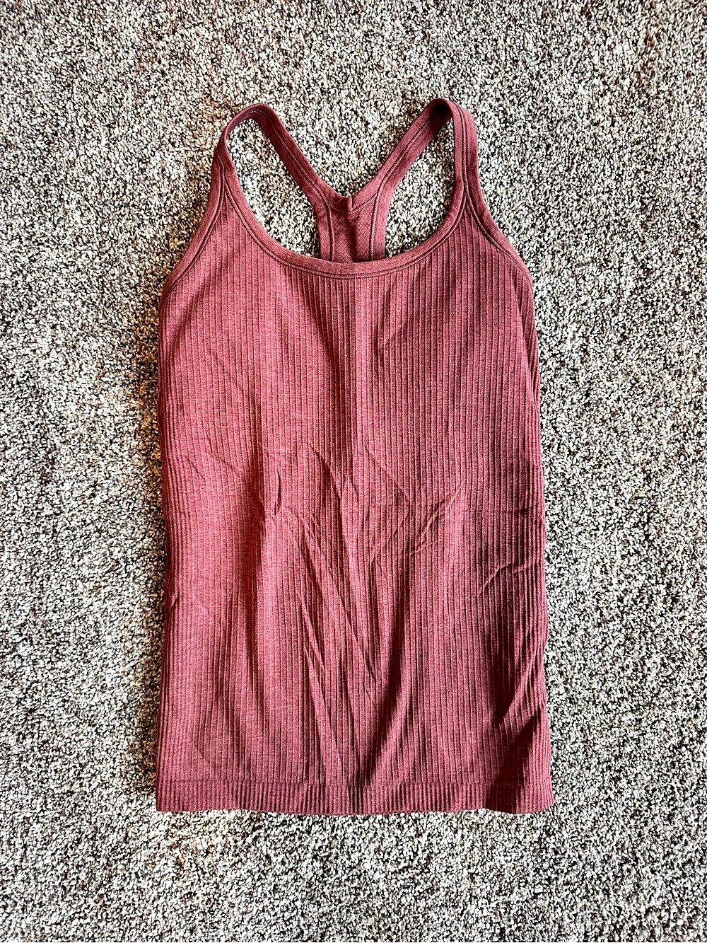 lululemon Ribbed Nulu Cropped Tank Top Pink